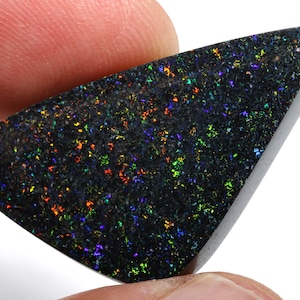 Australian Opal Polished Andamooka Rainbow Matrix Opal Pendant Ring Cabochon Gemstone AOH-3430