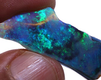 Natuurlijke Australische heldere veelkleurige Lightning Ridge Black Opal Rough DO-3354