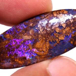 Australian Opal Polished Koroit Boulder Opal Oval Pendant Ring Cabochon Gemstone AOH-4248