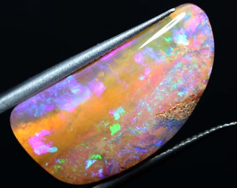 Gem Fire Natural Australian Polished Boulder Pipe Opal Cabochon Pendant Ring Stone AOH-3468