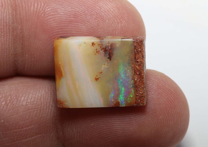 Gem Fire Natural Australian Polished Boulder Pipe Opal Cabochon Pendant Ring Stone