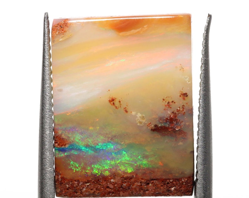 Gem Fire Natural Australian Polished Boulder Pipe Opal Cabochon Pendant Ring Stone