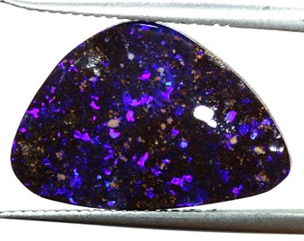 Fiery Natural Australian Boulder Opal Polished Pendant Ring Cabochon Stone AOH-3329