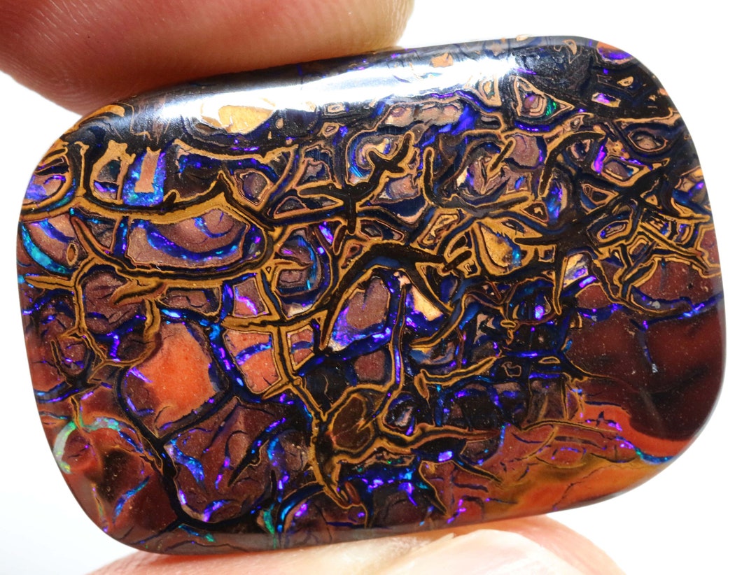 【美品】オリジン15ポンド 超レアパターン オーストラリア産オパール 研磨済み コロイト