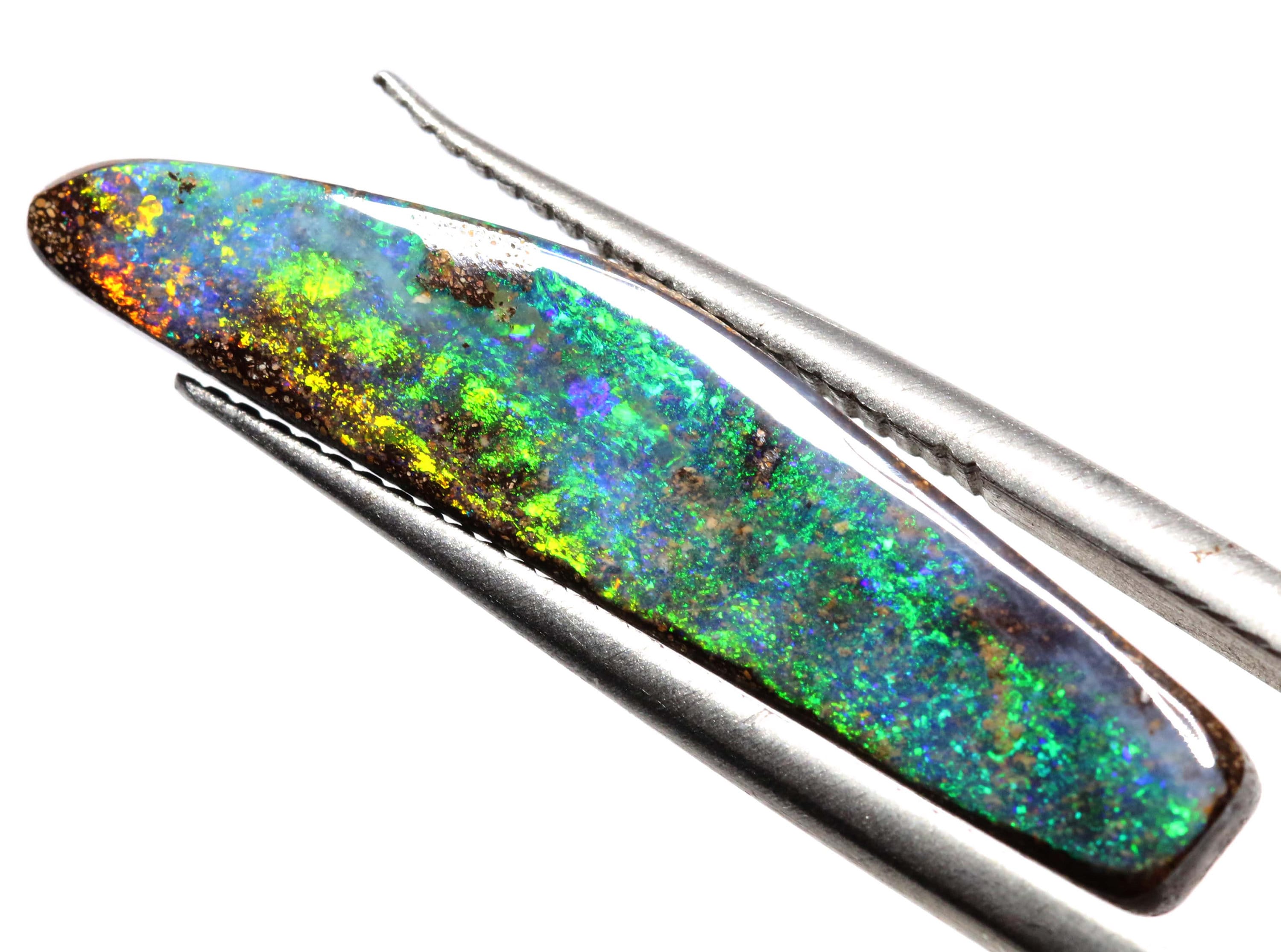 Fiery Natural Australian Opal Boulder Opal Polished Pendant Ring Cabochon Stone AOH-3250