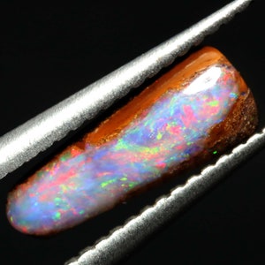 Australian Opal Polished Boulder Opal Wood Pendant Ring Cabochon Gemstone AOH-3094