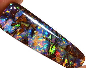 Gem Rare Australian Opal Polished Boulder Opalized Wood Pendant Ring Cabochon Gemstone AOH-1989
