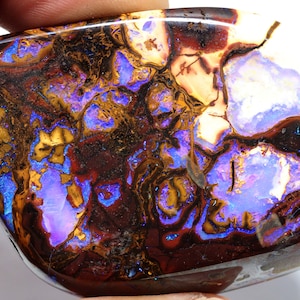 Rare Collectors Australian Opal Polished Koroit Boulder Opal Specimen Cabochon Gemstone AOH-3515