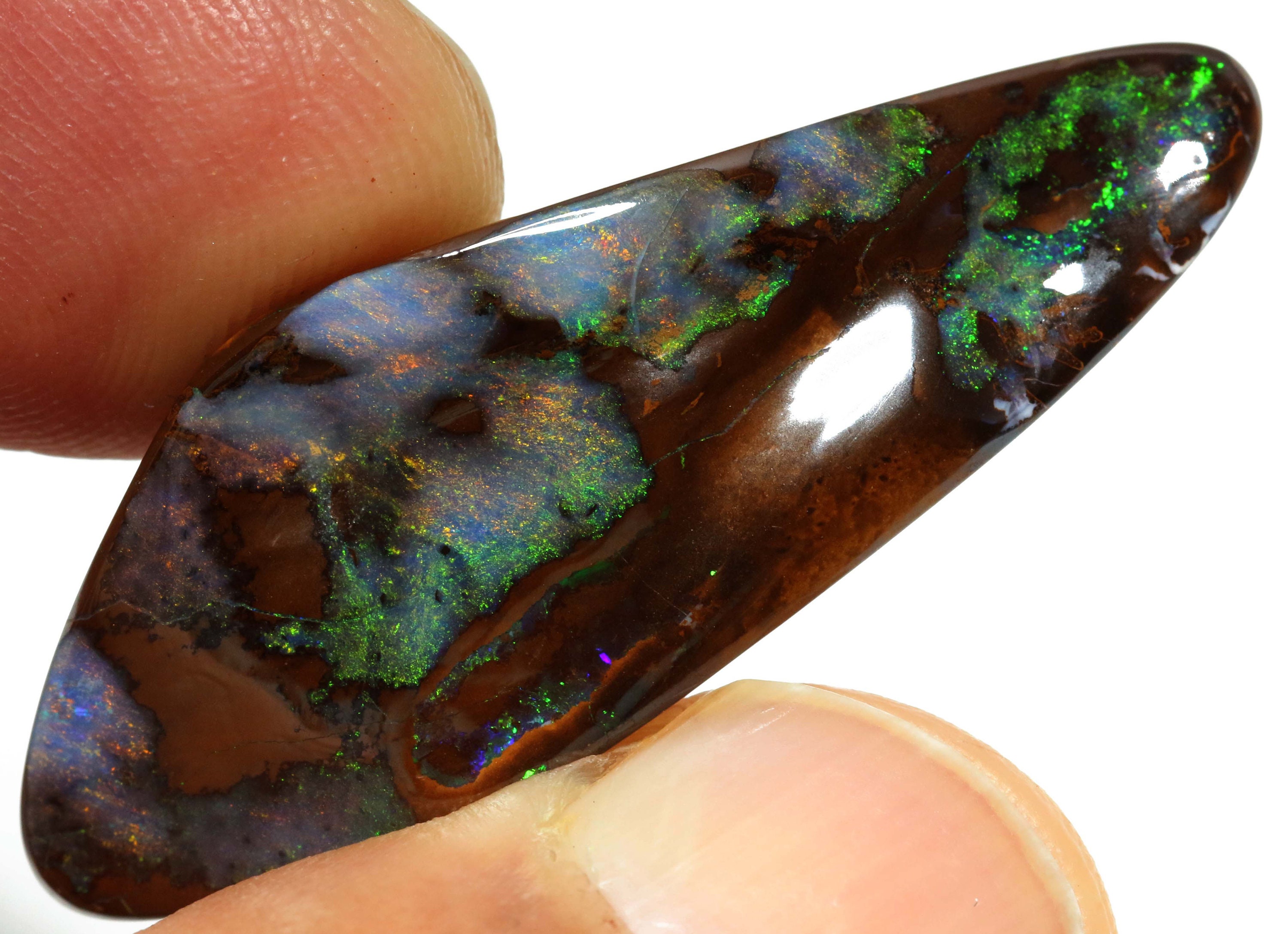 大型天然ジュエリー ボルダーオパール 研磨ペンダント カボション