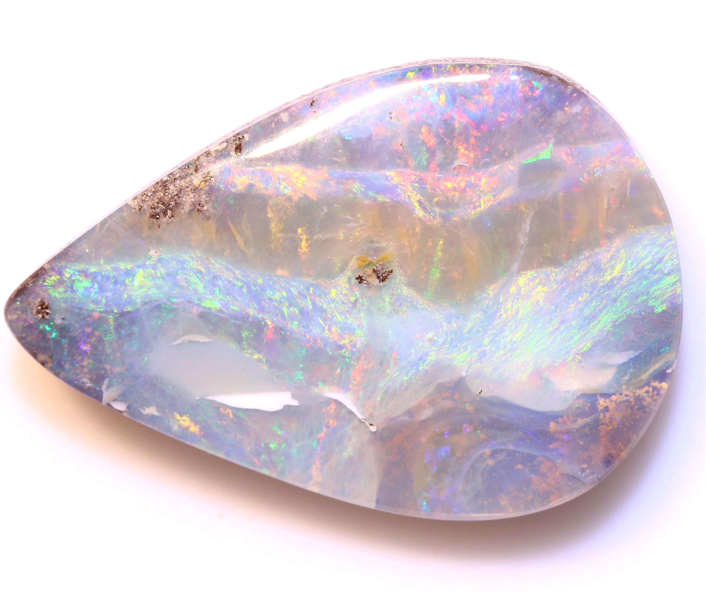 Bright Fiery Australian Opal Polished Boulder Opal Pendant Bright Fiery Australian Opal Polished Boulder Opal Pendant