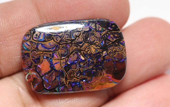Super Rare Pattern Australian Opal Polished Koroit Boulder
