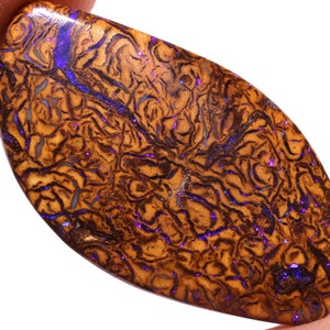 Natural Beautiful Pattern Yowah Boulder Opal Polished Pendant Ring Cabochon AOH-4402