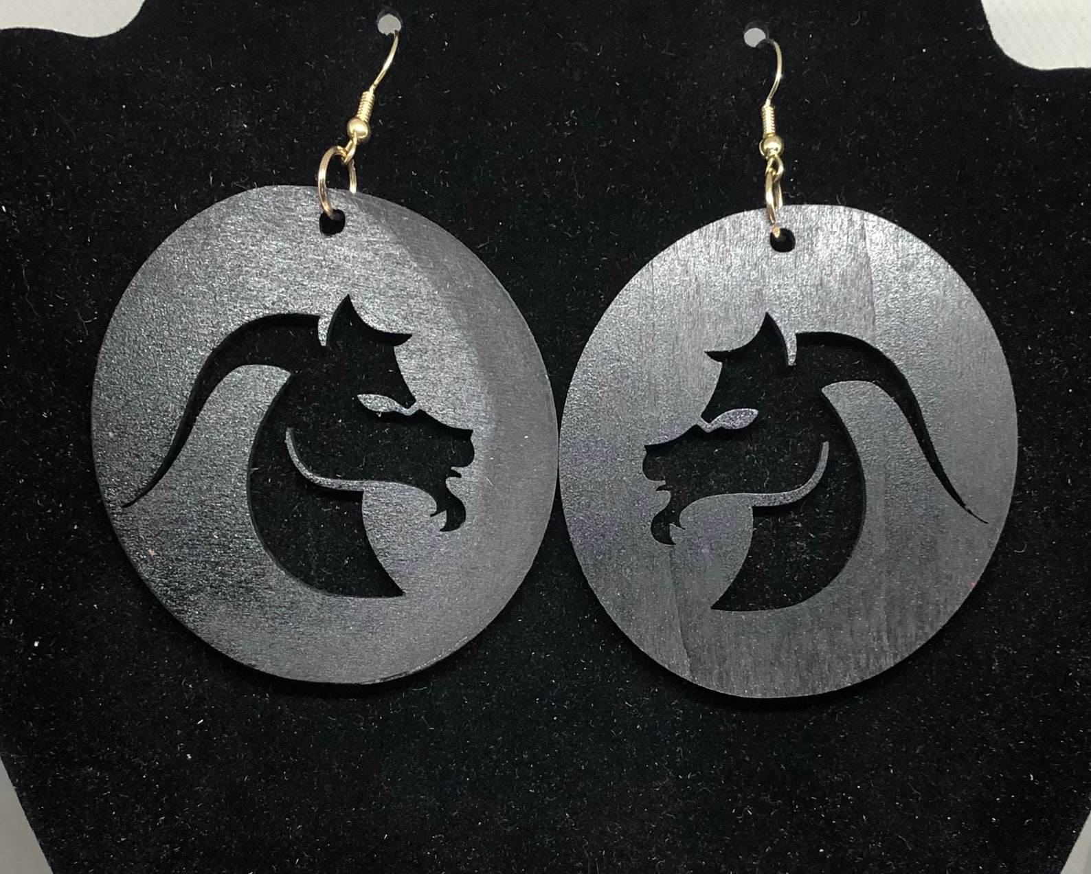 Zodiac Earrings Solid Wood choice of colors...makes a great Etsy