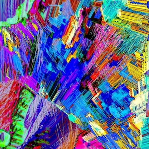 Honey, Where's My Black Light druckbare abstrakte digitale computergenerierte digitale Kunst