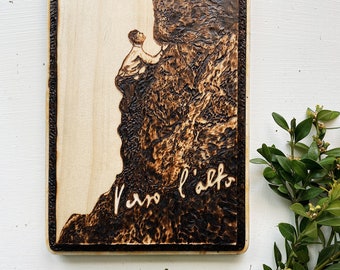 Verso L’Alto Sign | Catholic Gift | Pier Giorgio Frassati Quote | Catholic Woodburning | Home Decor