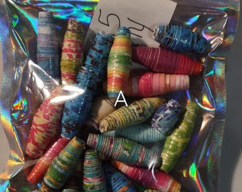 Handmade paper beads 50 pack