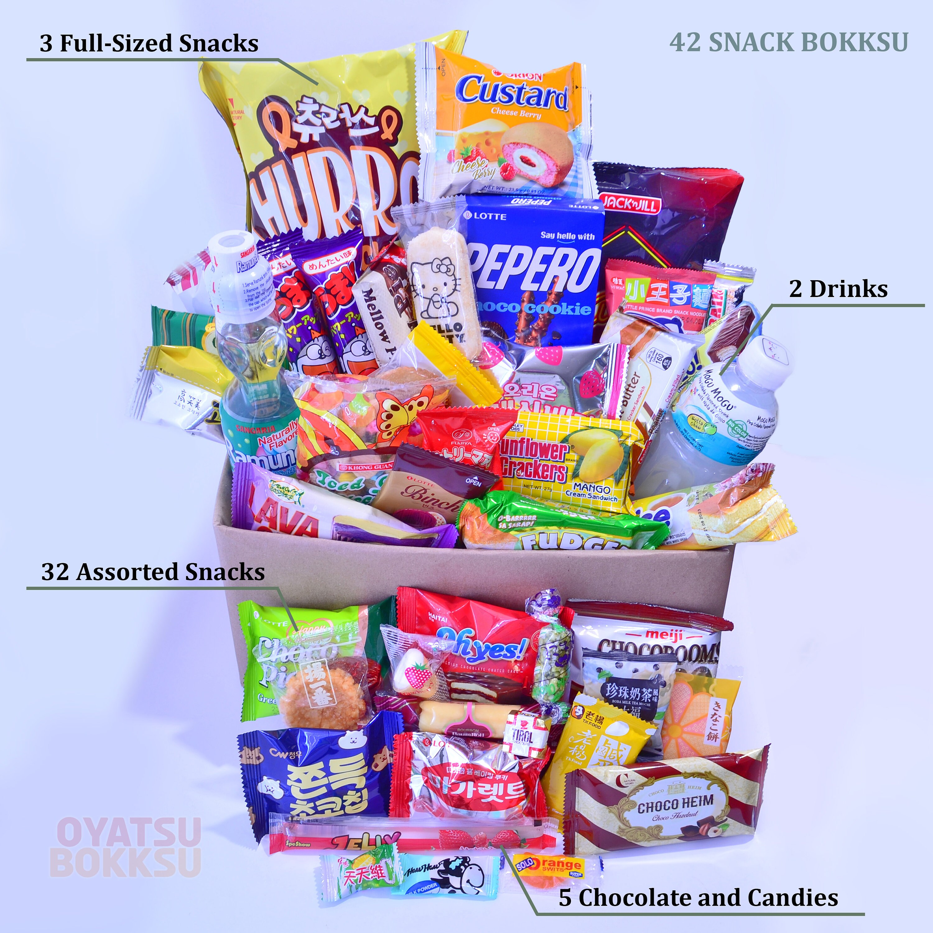 Asian Snack Box Best Value 62pcs Snack Box Drinks & Full Etsy
