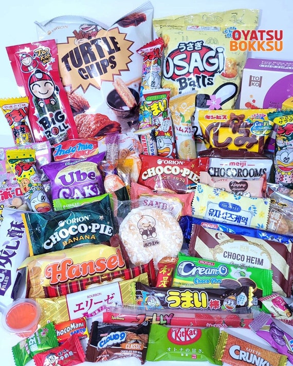 Asian Snack Box 55pcs Assorted Asian Snacks and Sweets Etsy