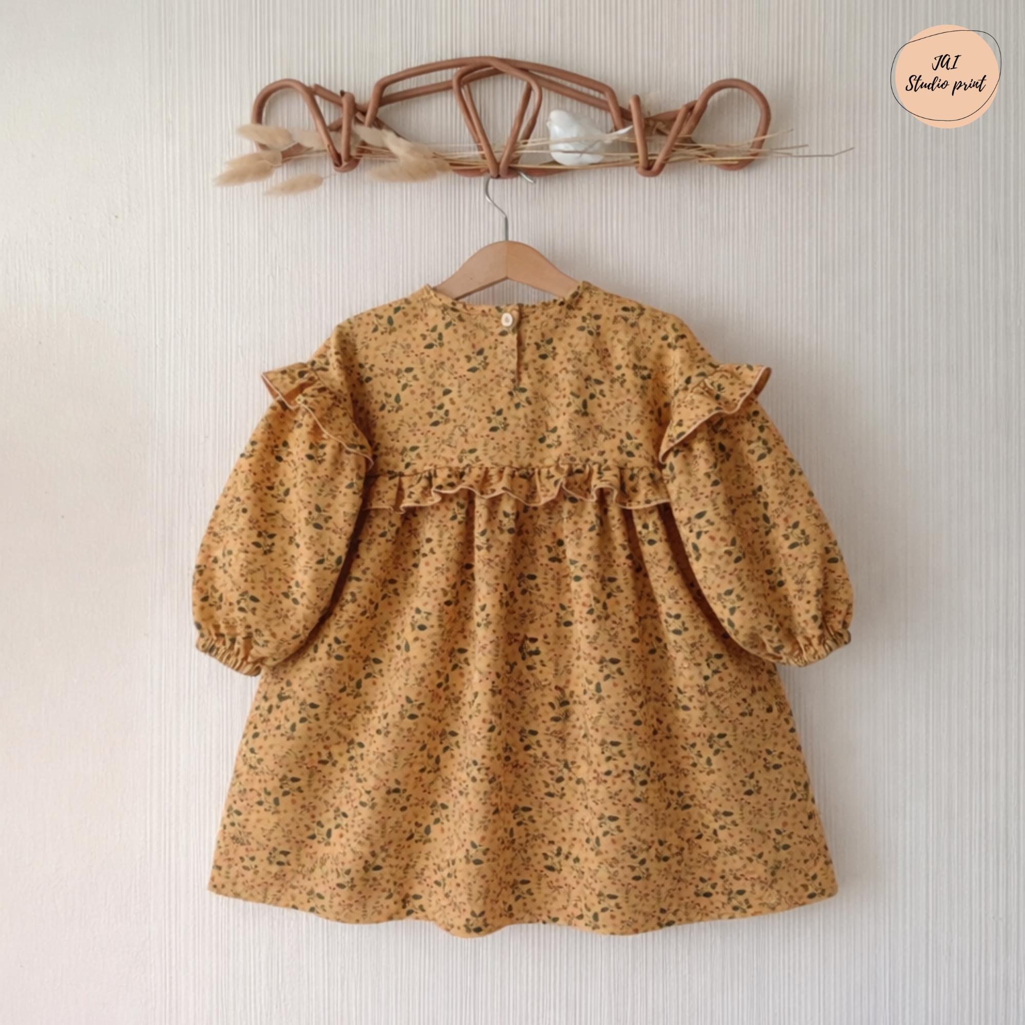Kids Dress Sewing Pattern, Toddler Ruffle Dress PDF, Beginner Friendly ...