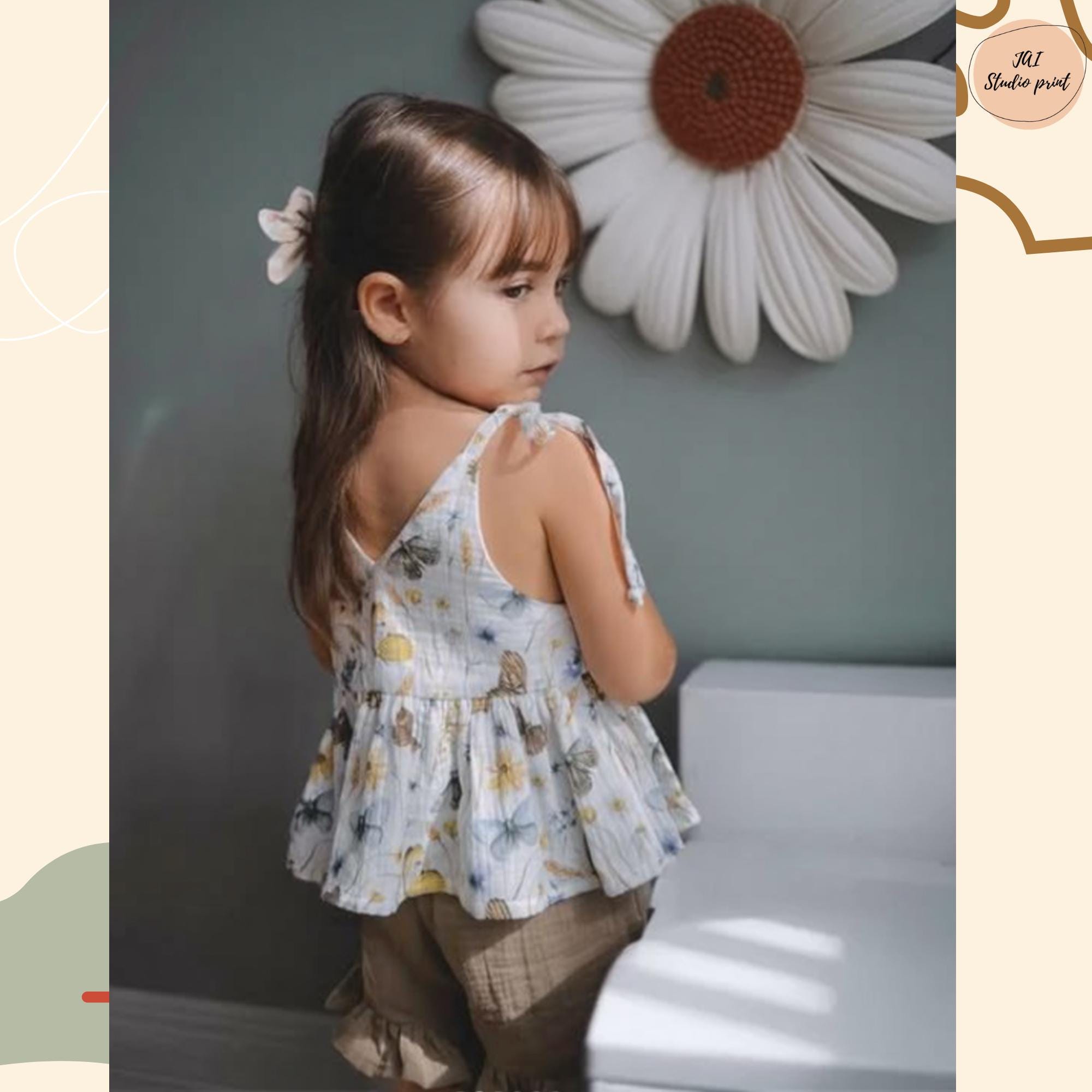 Top Sewing Pattern for Kids, Summer Top Pattern, Kids Pattern, Girl ...