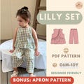 Kids Top and Pants Sewing Pattern PDF, Beginner Friendly Toddler Clothing Pattern Easy DIY Kids Outfit Pattern Top and Pants Pattern for Kid