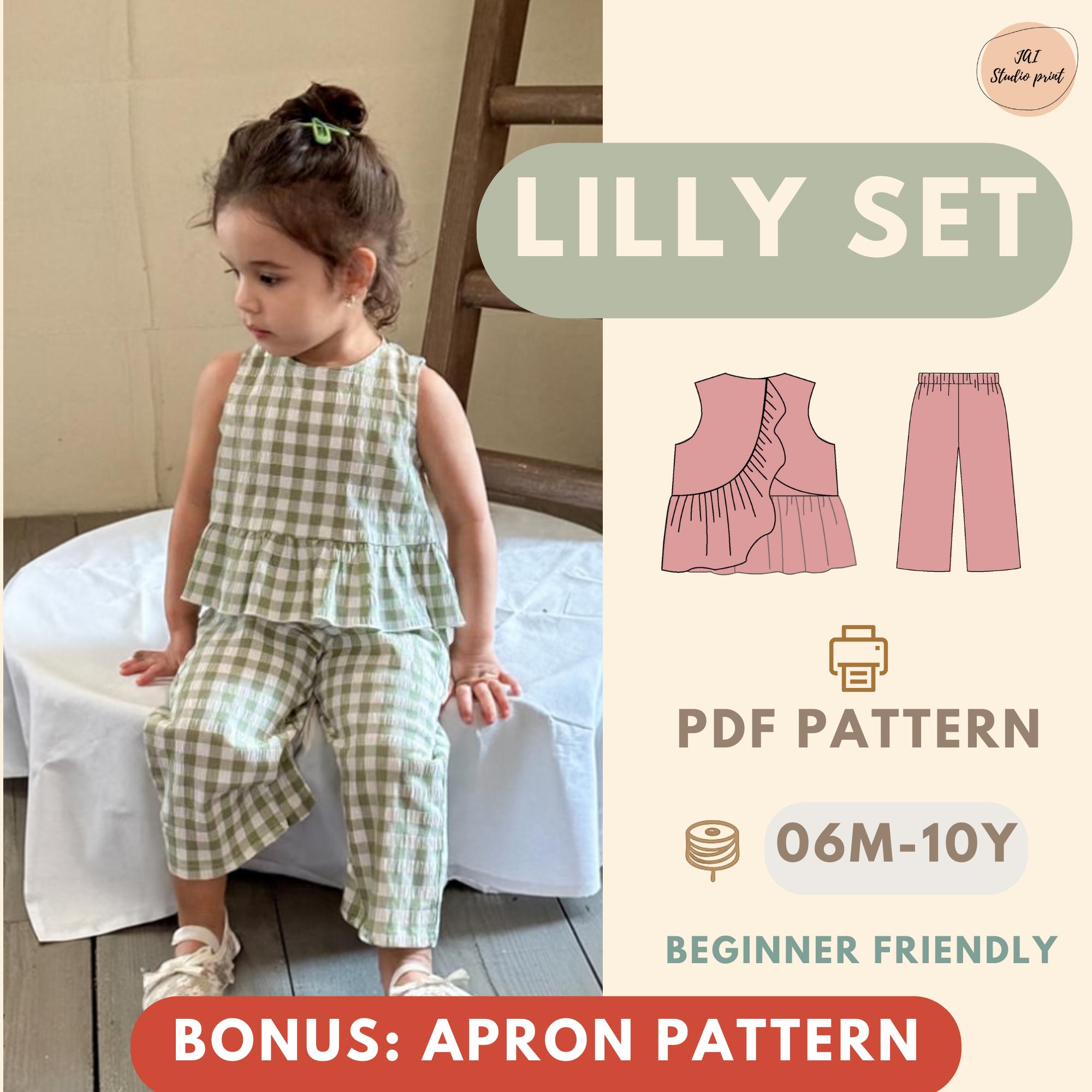 トップス Baby pants set up Kids Top and Pants Sewing Pattern PDF, Beginner Friendly Toddler