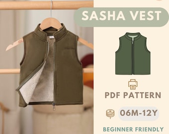 Jacket Sewing Pattern for Kids, Jacket Pattern, Kids Pattern, PDF Pattern, Beginner Pattern, Sewing Pattern Toddlers, Jacket Kids Pattern