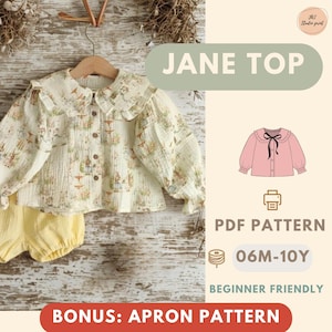 Top Sewing Pattern for Kids, summer Top Pattern, Kids Pattern, Girl Pattern, Beginner Pattern, Sewing Pattern Toddlers, PDF Easy Pattern