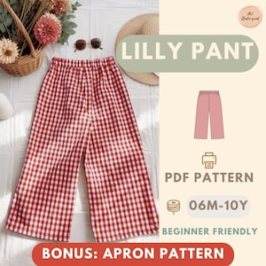Kids Pants Sewing Pattern PDF, Beginner Friendly Toddler Clothing Pattern Easy DIY Kids Outfit Pattern Pants Pattern for Kid