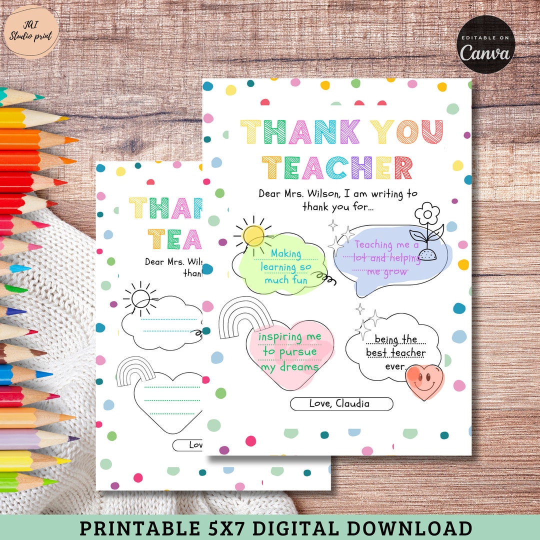 Card for Teacher Appreciation Week End of the Year Teacher Gift ...