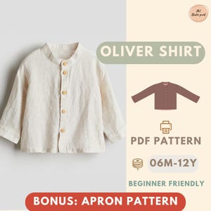 Shirt Sewing Pattern for Kids, Boy&#39;s Shirt Pattern, Kids Pattern, PDF Pattern, Beginner Pattern, Sewing Pattern Toddlers, Kids Shirt Pattern