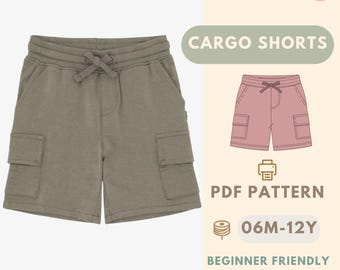 Kinder Shorts Schnittmuster, Shorts Schnittmuster, Kinder Schnittmuster, Schnittmuster, Anfänger Schnittmuster, Schnittmuster Kleinkinder, Baby Schnittmuster