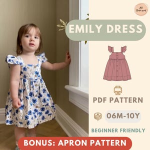 Summer Cute  Vacation Dress sewing pattern, Kids Pattern, Summer Dress Pattern, Beginner Pattern, Sewing Pattern Toddler,Baby Pattern