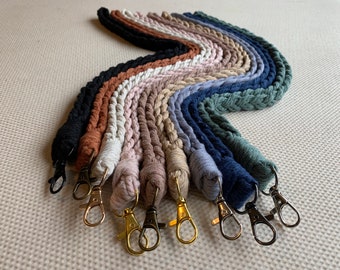 Braided Macrame Lanyard: Eco-Friendly Cotton ID Badge Holder