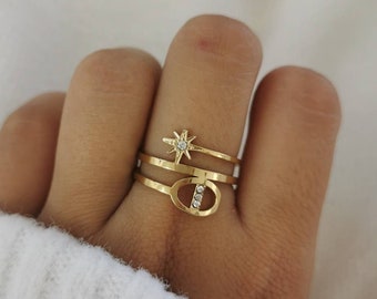 Adjustable stainless steel ring • Adjustable ring • Christmas gift idea • Women's jewelry • Birthday gift • Gold or silver Adele model