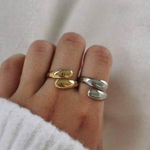 Adjustable stainless steel ring • Adjustable ring • Christmas gift idea • Women's jewelry • Birthday gift • Siloé gold or silver model