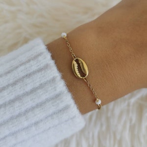 Bracelet chaîne dorée acier inoxydable • Idée cadeau de Noël • Bijoux femmes • Bracelet réglable • Jewellery • Modèle Turin