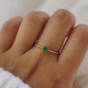 Bague acier inoxydable ajustable Bague réglable Idée cadeau de Noël Bijoux femmes Cadeau anniversaire Modèle Fabulous doré Vert