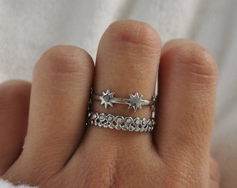 Verstelbare roestvrijstalen ring • Verstelbare ring • Kerstcadeau-idee • Damessieraden • Verjaardagscadeau • Goud, zilver Lorie-model