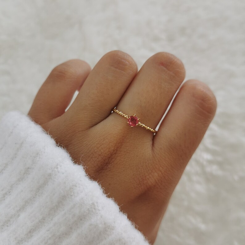 Adjustable stainless steel ring Adjustable ring Christmas gift idea Women's jewelry Birthday gift Fabulous gold model Rouge/rose