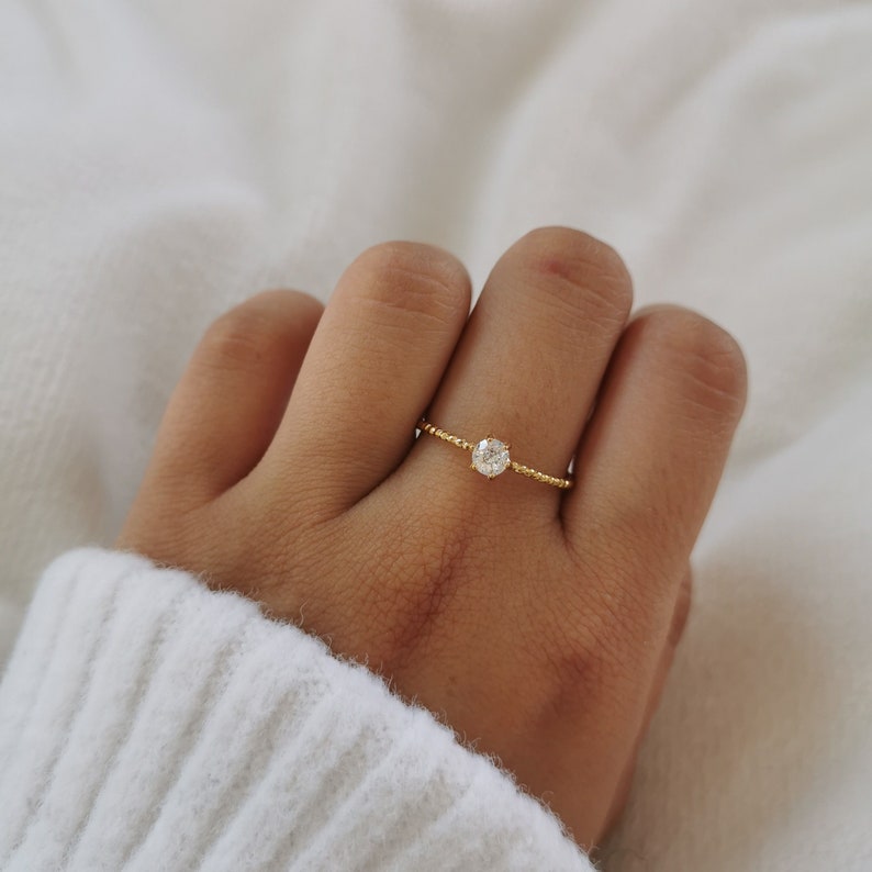 Adjustable stainless steel ring Adjustable ring Christmas gift idea Women's jewelry Birthday gift Fabulous gold model Blanc