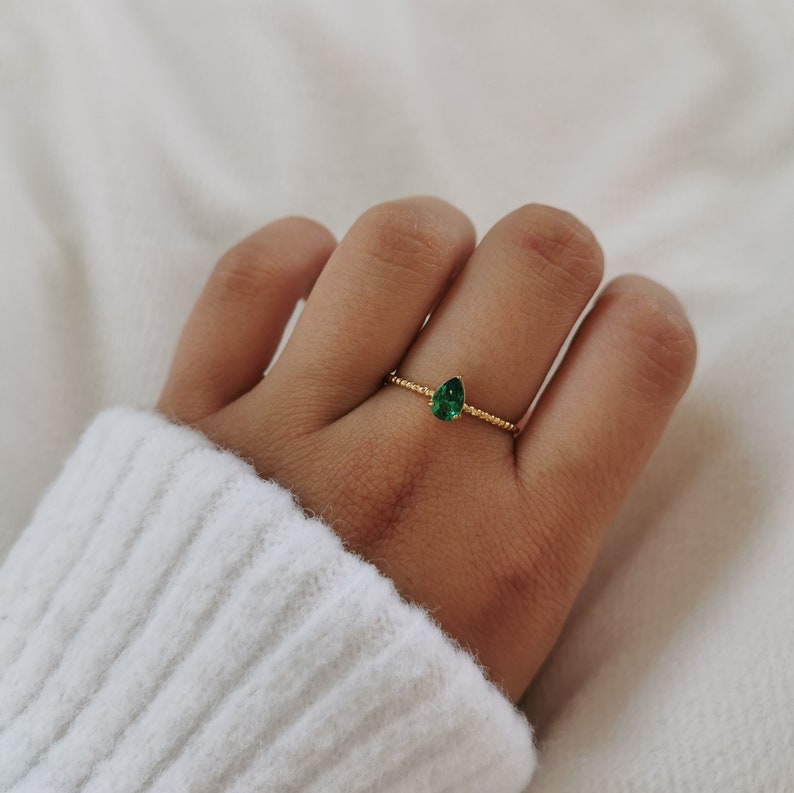 Verstellbarer Edelstahlring Verstellbarer Ring Weihnachtsgeschenkidee Damenschmuck Geburtstagsgeschenk Gold-Destiny-Modell Vert