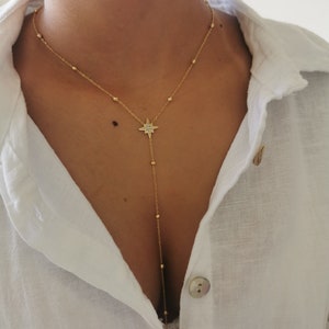 Collier long ajustable chaîne acier inoxydable Idée cadeau de Noël Bijoux femmes Jewellery Collier Modèle Irina image 3