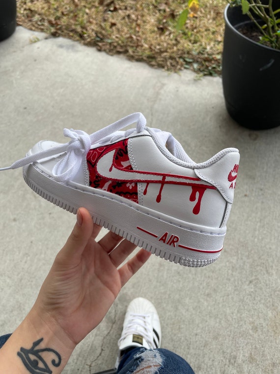 Custom Bandana Air Force 1s | Etsy 