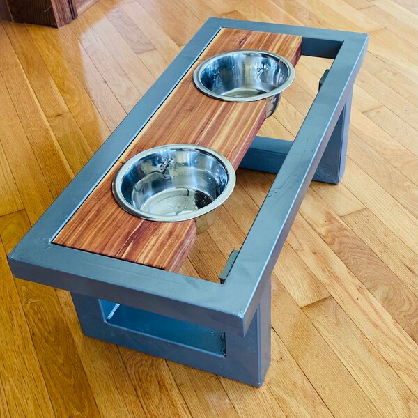 Metal Dog Bowl Holder Etsy