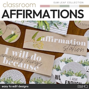 GUM LEAF Affirmation Station | Eucalyptus Class Theme