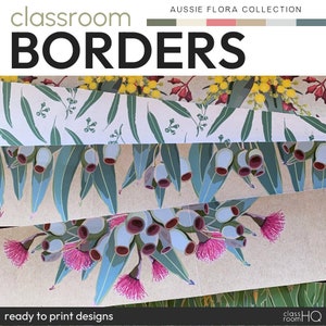 Classroom Bulletin Board Borders | AUSSIE FLORA Classroom Decor