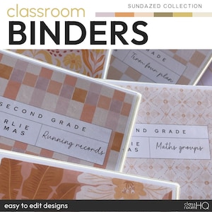 Groovy Vintage Retro Class Decor Binder Cover + Book Covers Pack | SUNDAZED