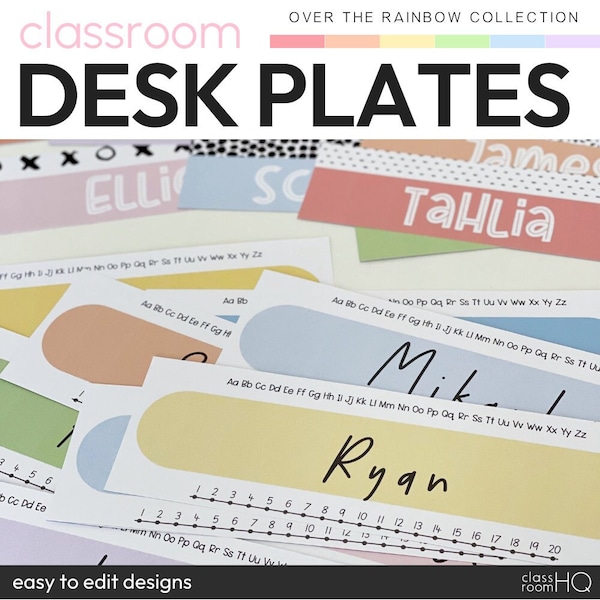 OVER THE RAINBOW Desk Plates