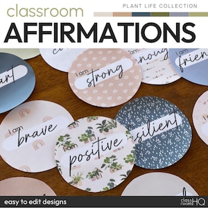 PLANT LIFE Affirmation Station Pack | Grüne Topfpflanze für das Klassenzimmer